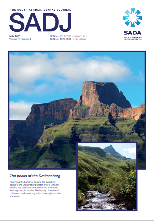 					View Vol. 78 No. 04 (2023): The South African Dental Journal
				