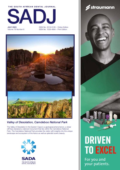 					View Vol. 78 No. 06 (2023): The South African Dental Journal
				