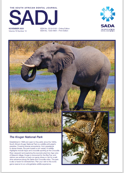 					View Vol. 78 No. 10 (2023): The South African Dental Journal
				