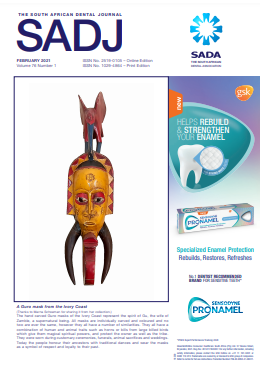 					View Vol. 76 No. 1 (2021): South African Dental Journal
				